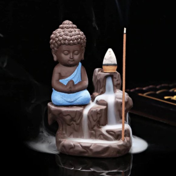 ONLY 1 LEFT! Little Buddha Monk Incense Burner - Picture 5 of 8